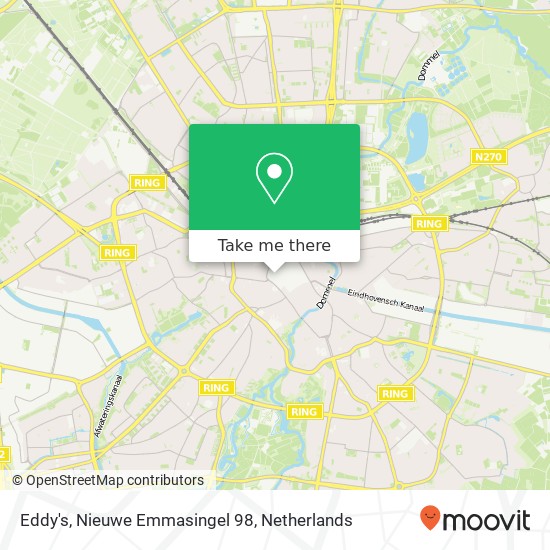 Eddy's, Nieuwe Emmasingel 98 kaart