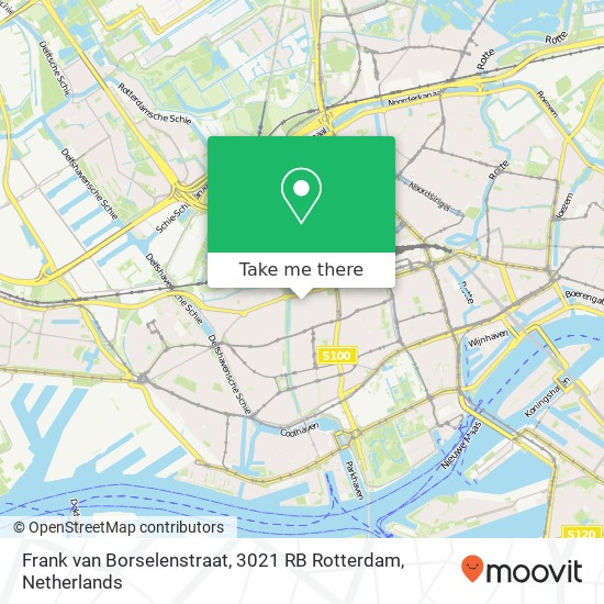 Frank van Borselenstraat, 3021 RB Rotterdam kaart