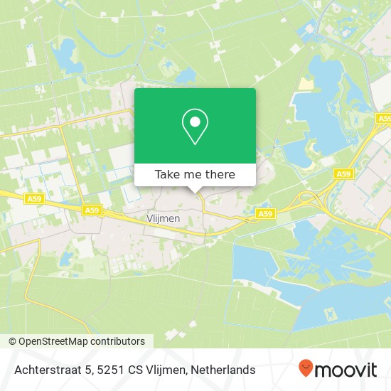 Achterstraat 5, 5251 CS Vlijmen kaart