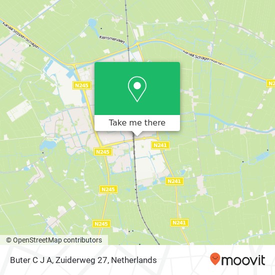 Buter C J A, Zuiderweg 27 kaart