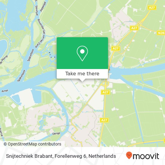 Snijtechniek Brabant, Forellenweg 6 kaart