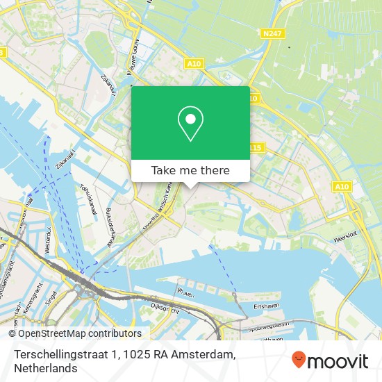 Terschellingstraat 1, 1025 RA Amsterdam kaart
