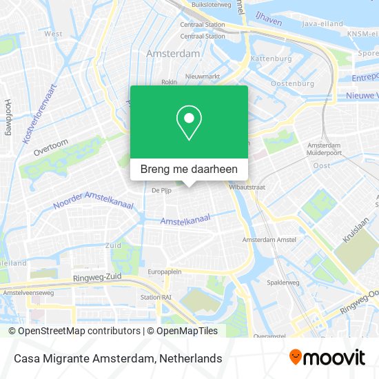 Casa Migrante Amsterdam kaart