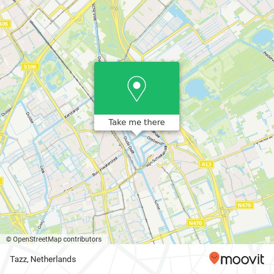 Tazz, Voldersgracht kaart
