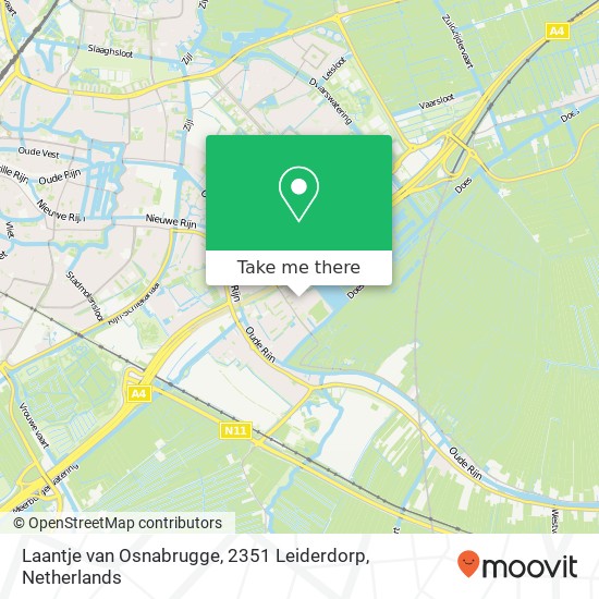 Laantje van Osnabrugge, 2351 Leiderdorp kaart