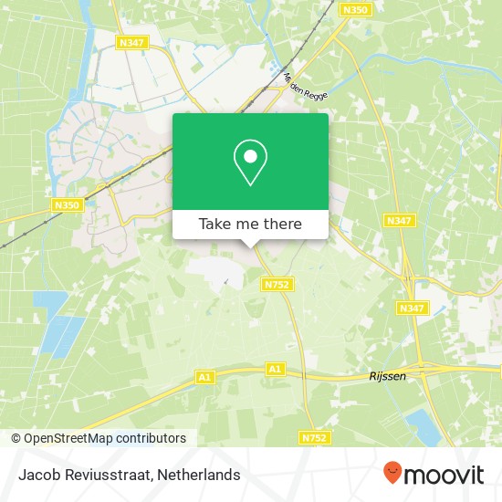 Jacob Reviusstraat, 7461 Rijssen kaart