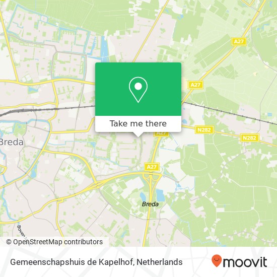 Gemeenschapshuis de Kapelhof kaart