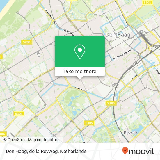 Den Haag, de la Reyweg kaart