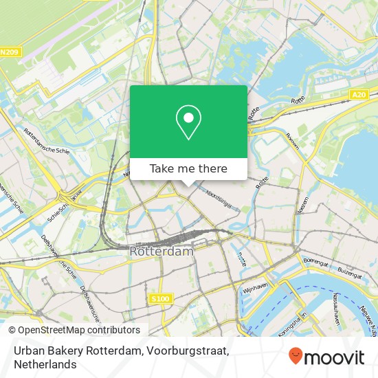 Urban Bakery Rotterdam, Voorburgstraat kaart