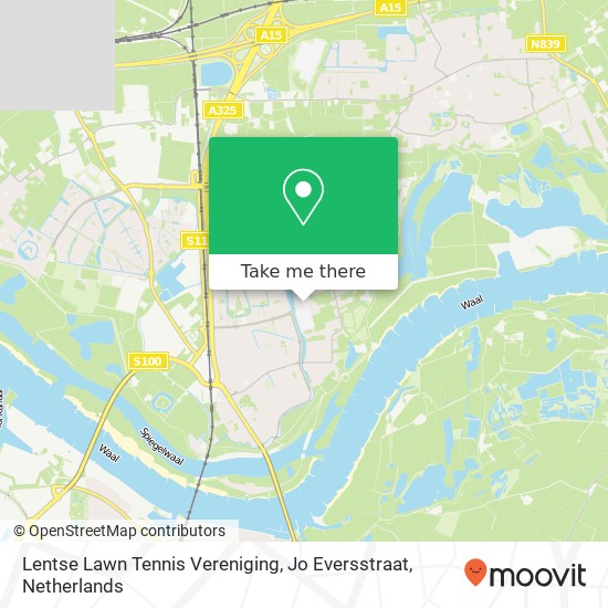 Lentse Lawn Tennis Vereniging, Jo Eversstraat kaart