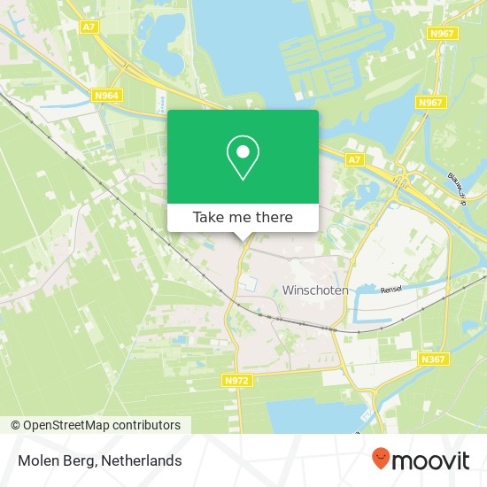 Molen Berg kaart