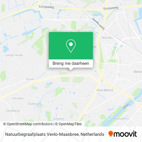 Natuurbegraafplaats Venlo-Maasbree kaart