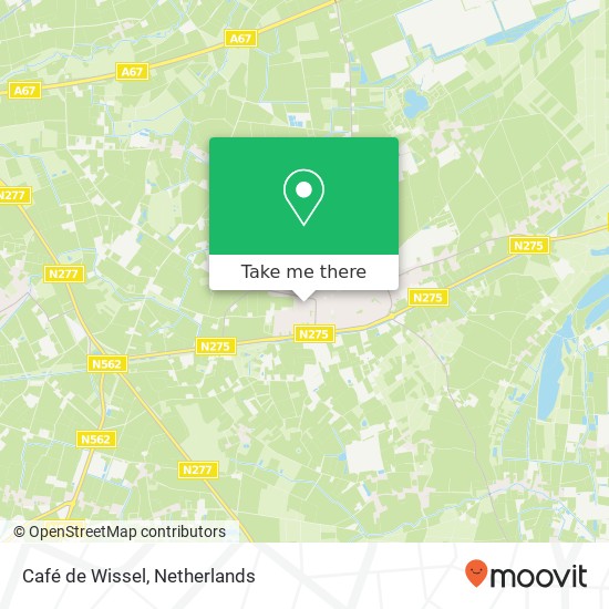 Café de Wissel kaart