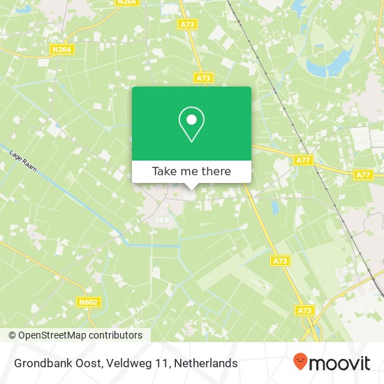 Grondbank Oost, Veldweg 11 kaart