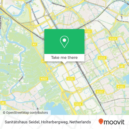 Sanitätshaus Seidel, Holterbergweg kaart