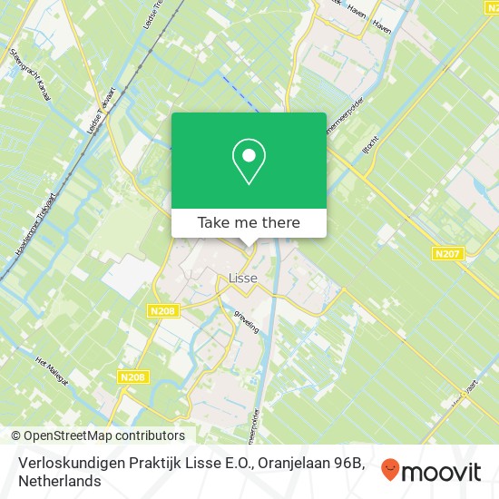 Verloskundigen Praktijk Lisse E.O., Oranjelaan 96B kaart