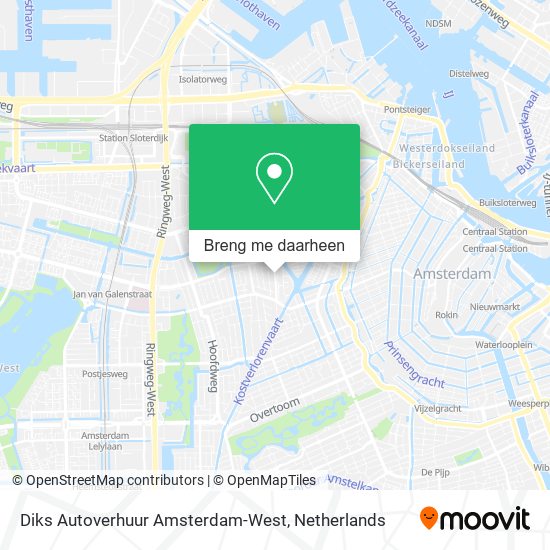 Diks Autoverhuur Amsterdam-West kaart
