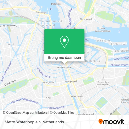 Metro-Waterlooplein kaart