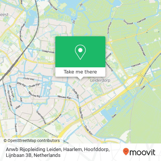 Anwb Rijopleiding Leiden, Haarlem, Hoofddorp, Lijnbaan 3B kaart