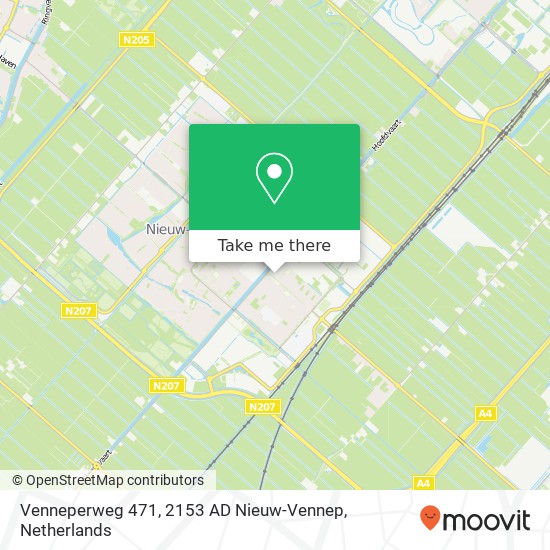 Venneperweg 471, 2153 AD Nieuw-Vennep kaart