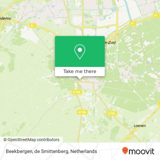 Beekbergen, de Smittenberg kaart