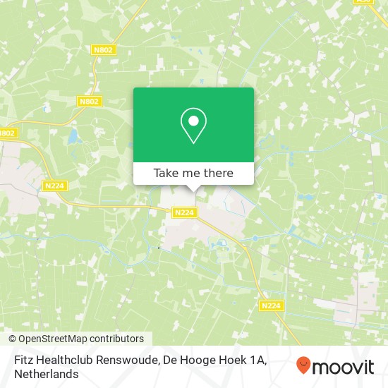 Fitz Healthclub Renswoude, De Hooge Hoek 1A kaart