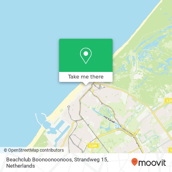 Beachclub Boonoonoonoos, Strandweg 15 kaart