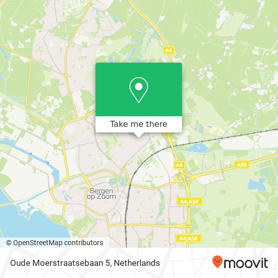 Oude Moerstraatsebaan 5, 4614 RN Bergen op Zoom kaart