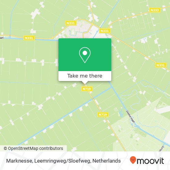 Marknesse, Leemringweg / Sloefweg kaart