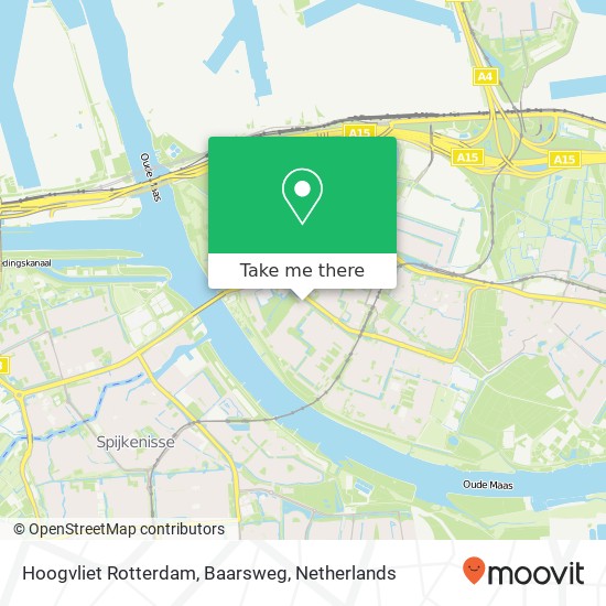 Hoogvliet Rotterdam, Baarsweg kaart