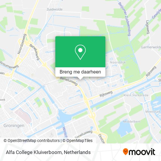 Alfa College Kluiverboom kaart