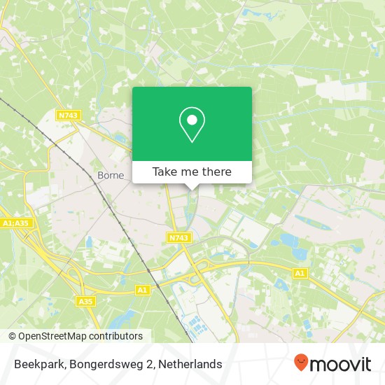 Beekpark, Bongerdsweg 2 kaart