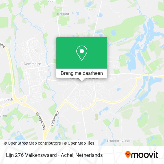 Lijn 276 Valkenswaard - Achel kaart