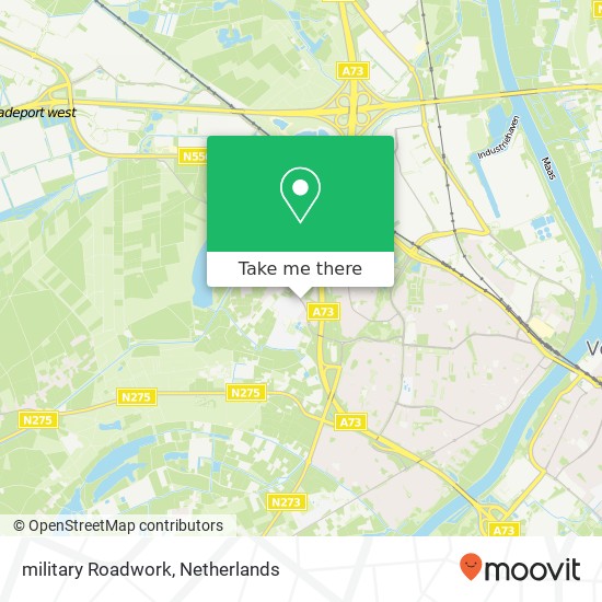 military Roadwork kaart