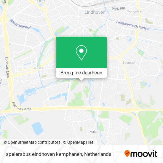 spelersbus eindhoven kemphanen kaart