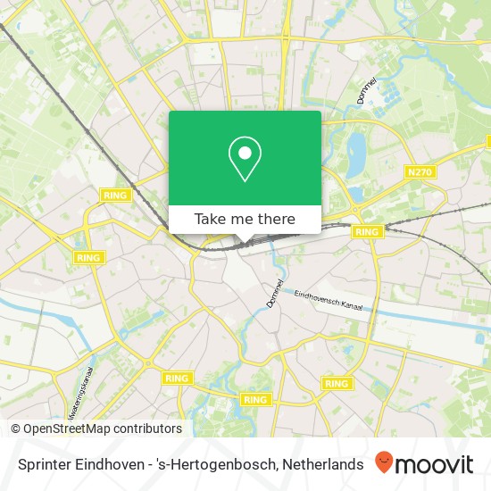 Sprinter Eindhoven - 's-Hertogenbosch kaart