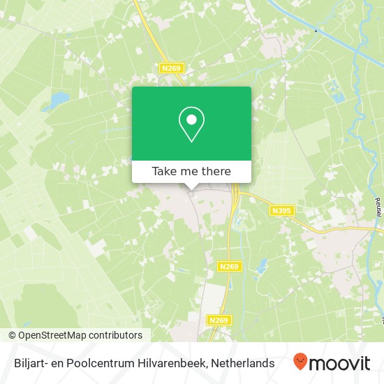 Biljart- en Poolcentrum Hilvarenbeek kaart