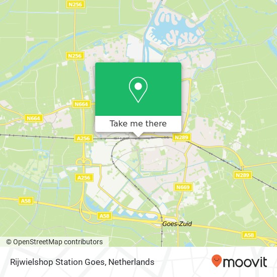 Rijwielshop Station Goes kaart