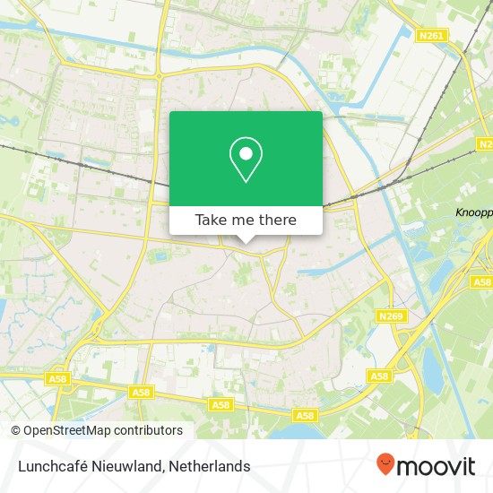 Lunchcafé Nieuwland kaart