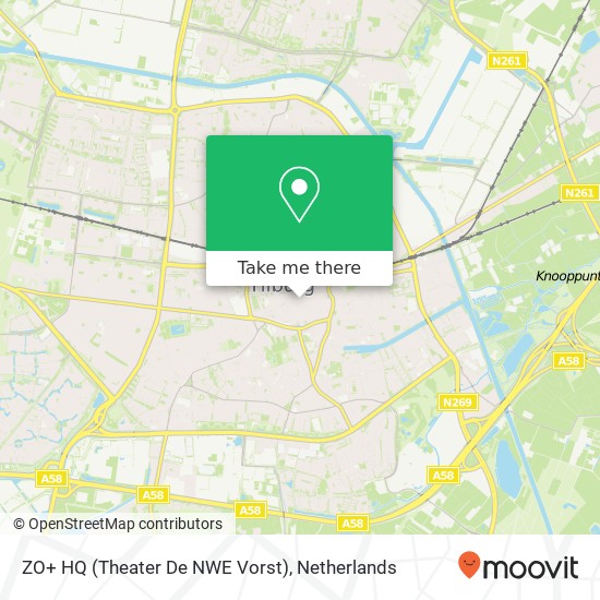 ZO+ HQ (Theater De NWE Vorst) kaart