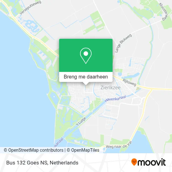 Bus 132 Goes NS kaart