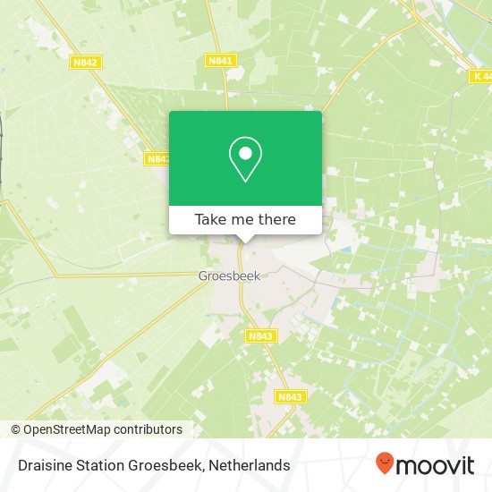 Draisine Station Groesbeek kaart