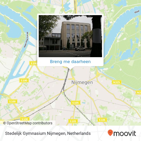 Stedelijk Gymnasium Nijmegen kaart