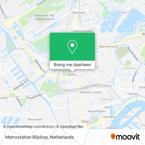 Metrostation Blijdorp kaart