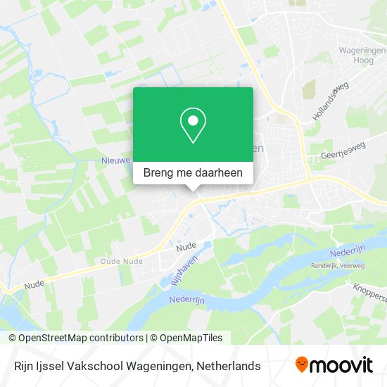 Rijn Ijssel Vakschool Wageningen kaart