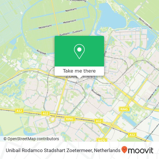 Unibail Rodamco Stadshart Zoetermeer kaart