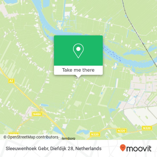 Sleeuwenhoek Gebr, Diefdijk 28 kaart