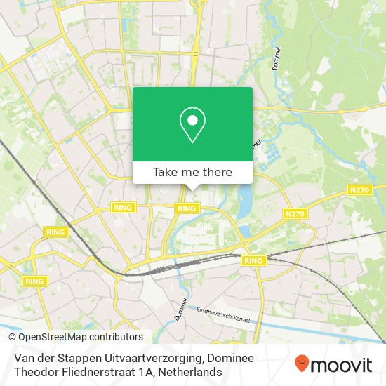 Van der Stappen Uitvaartverzorging, Dominee Theodor Fliednerstraat 1A kaart