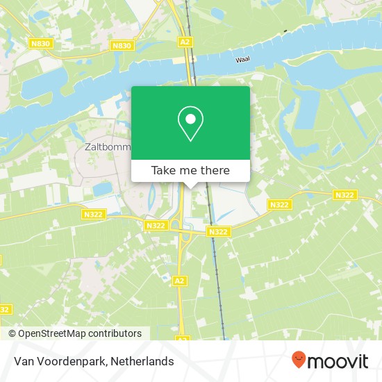 Van Voordenpark kaart