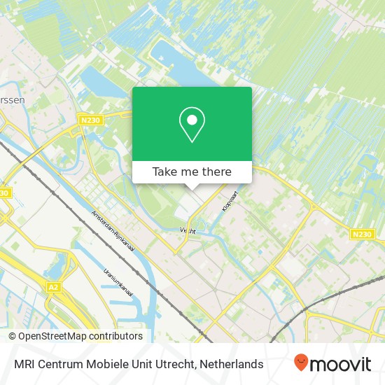 MRI Centrum Mobiele Unit Utrecht kaart